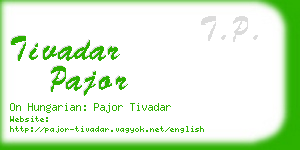 tivadar pajor business card